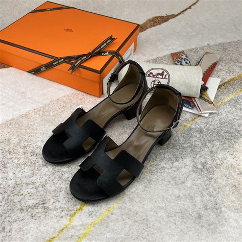 hermes encens sandals|HERMES Calfskin Encens 50 Sandals 38.5 Black .